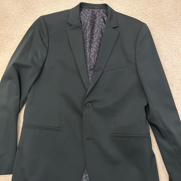 H&M Olive Greenish Grayish Sports Coat Blazer Size 42R - Picture 4 of 5